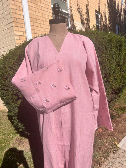 Baby Pink Tulip Sleeve abaya