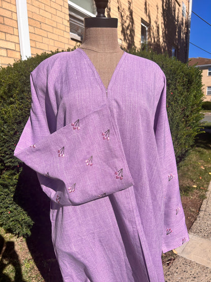 Purple Tulip sleeve abaya
