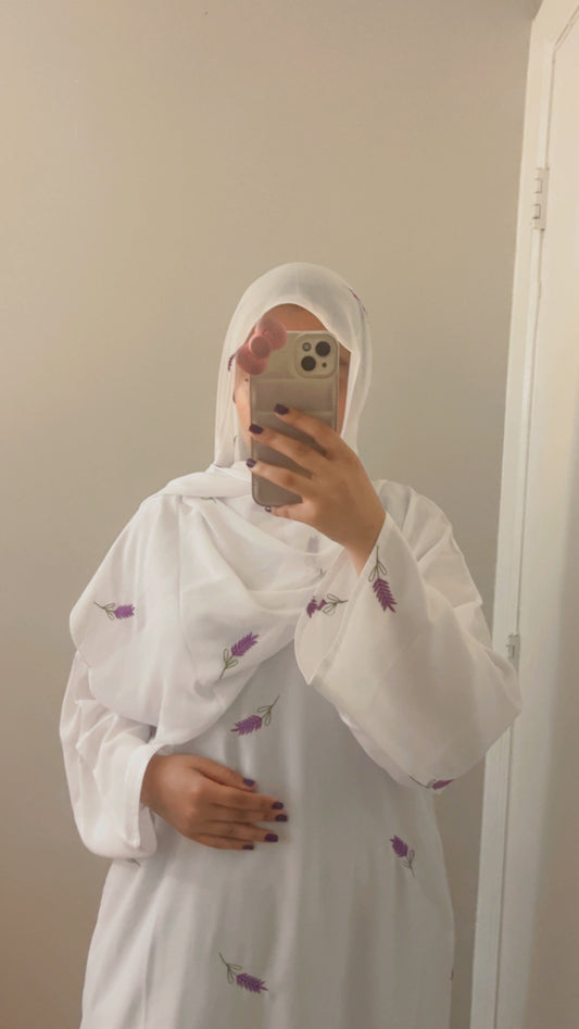 Moonlight lavender abaya